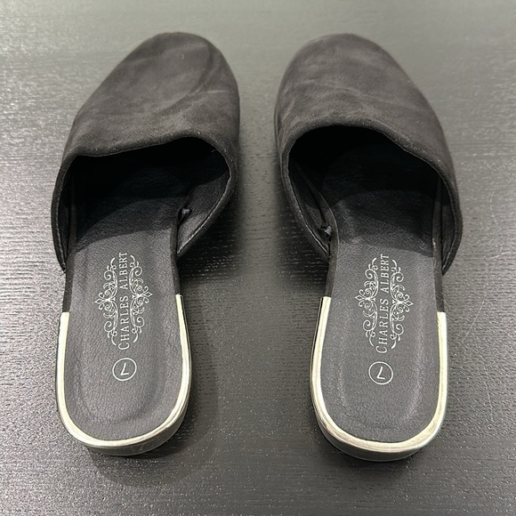 Charles Albert Black Suede Slip-On Flats - 7 - Picture 5 of 6